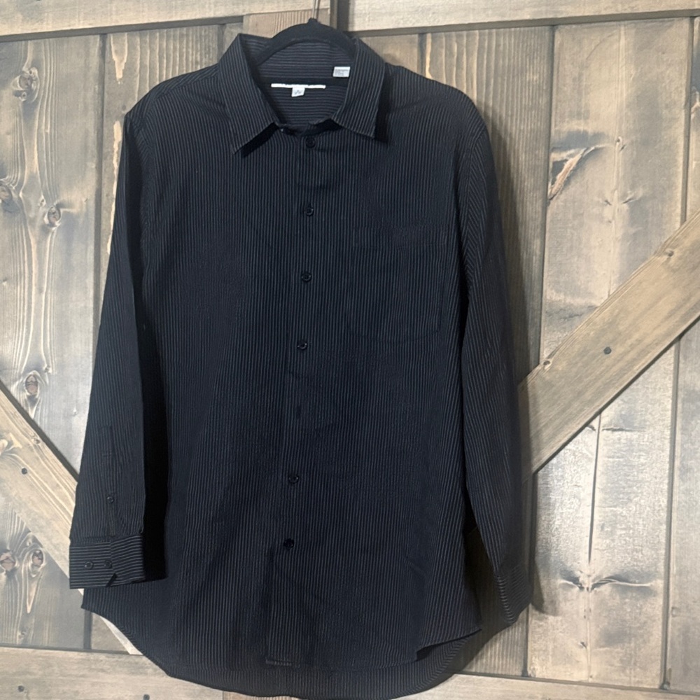Kenneth Cole New York Men's Dark Pinstripe Shirt